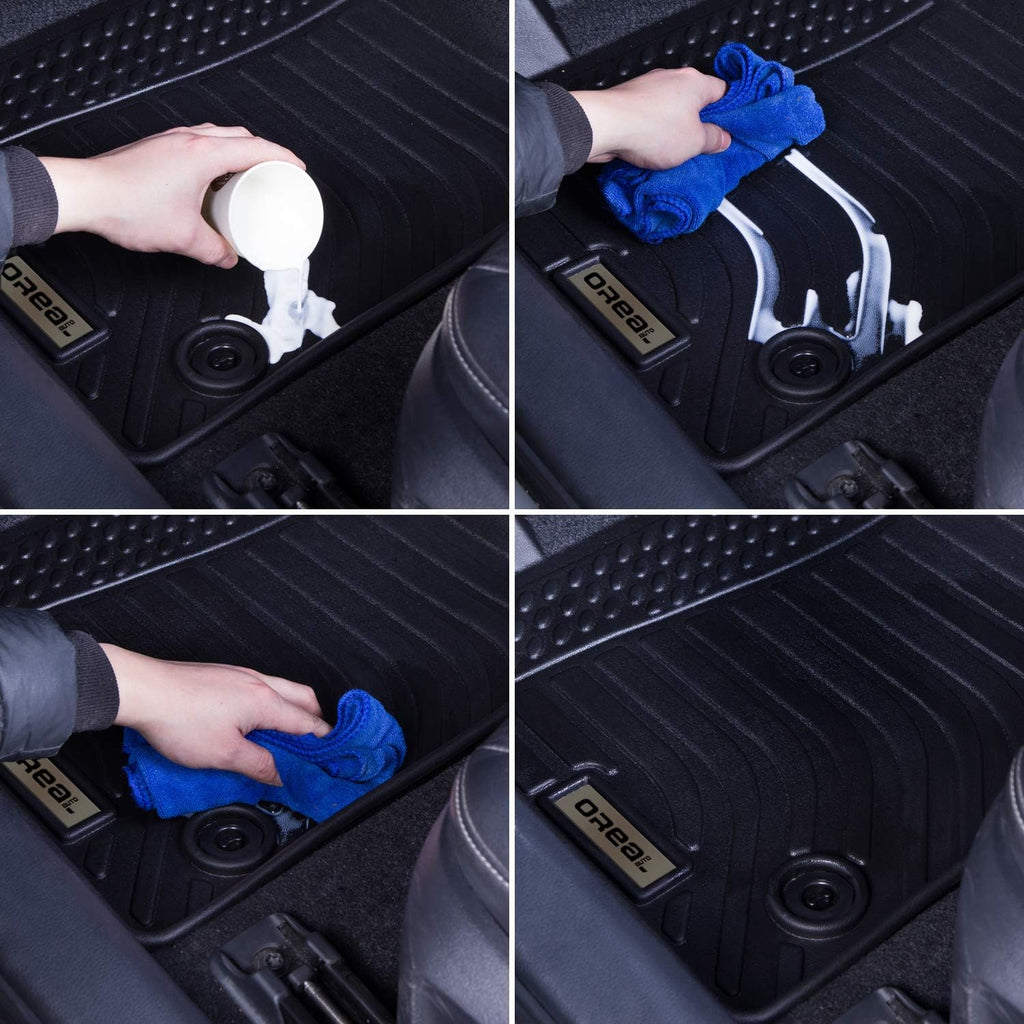 Black All Weather Floor Mats Liners C485