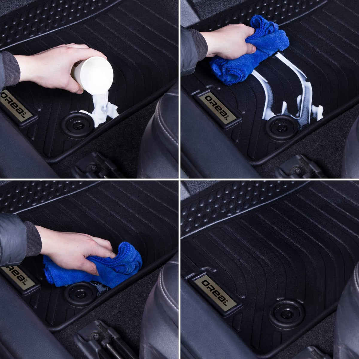 Black All Weather Floor Mats Liners C485