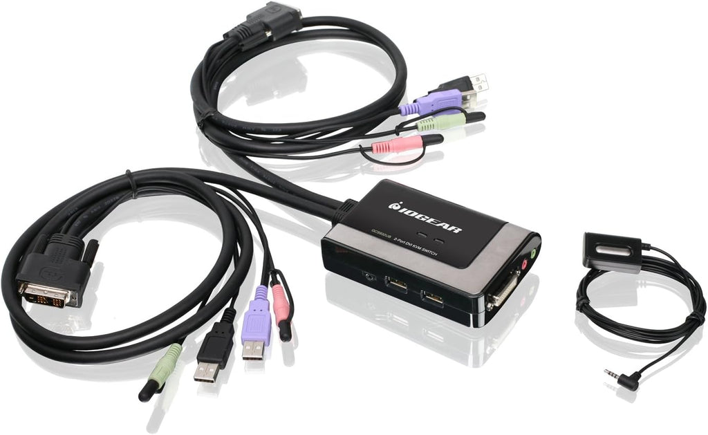2-Port HDMI Cable KVM Switch with Cables and Audio, Black G131517