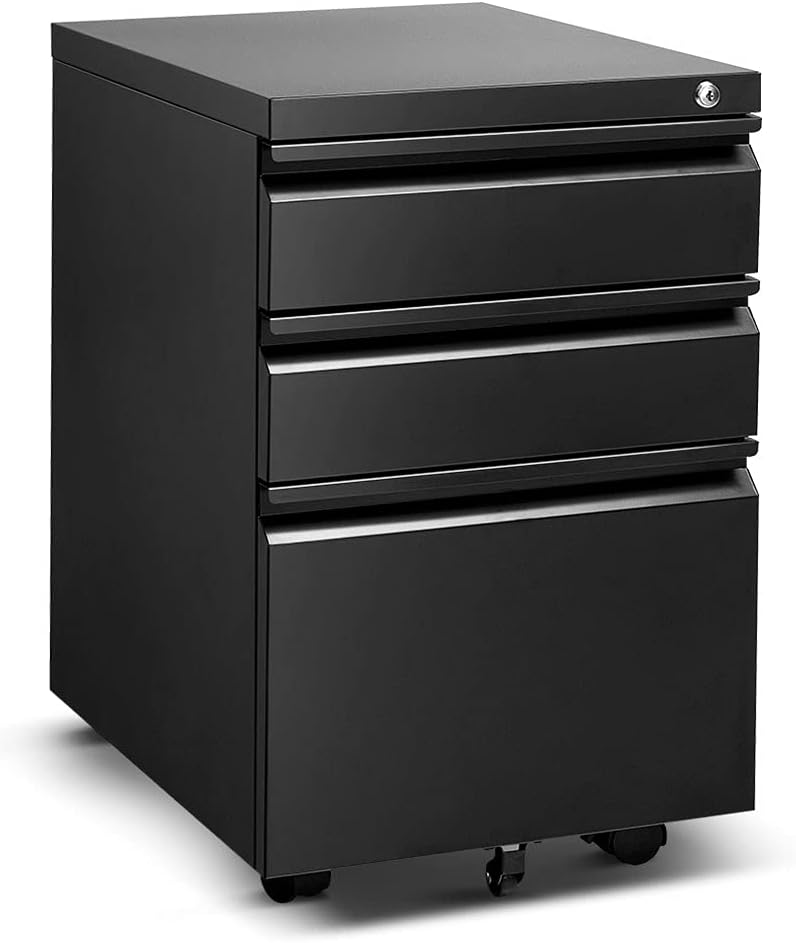 3 Drawer Metal File Cabinet with Lock U19276