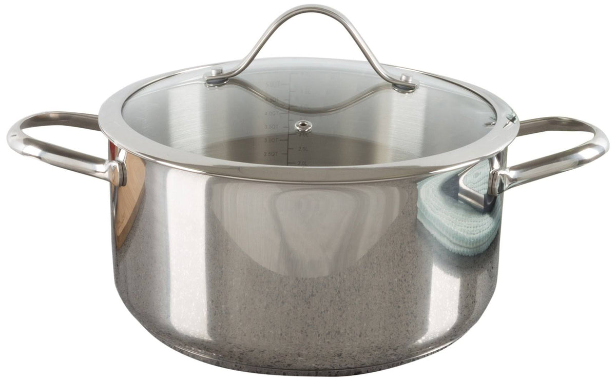 6 Quart Stainless Steel Stock Pot with Lid T635346