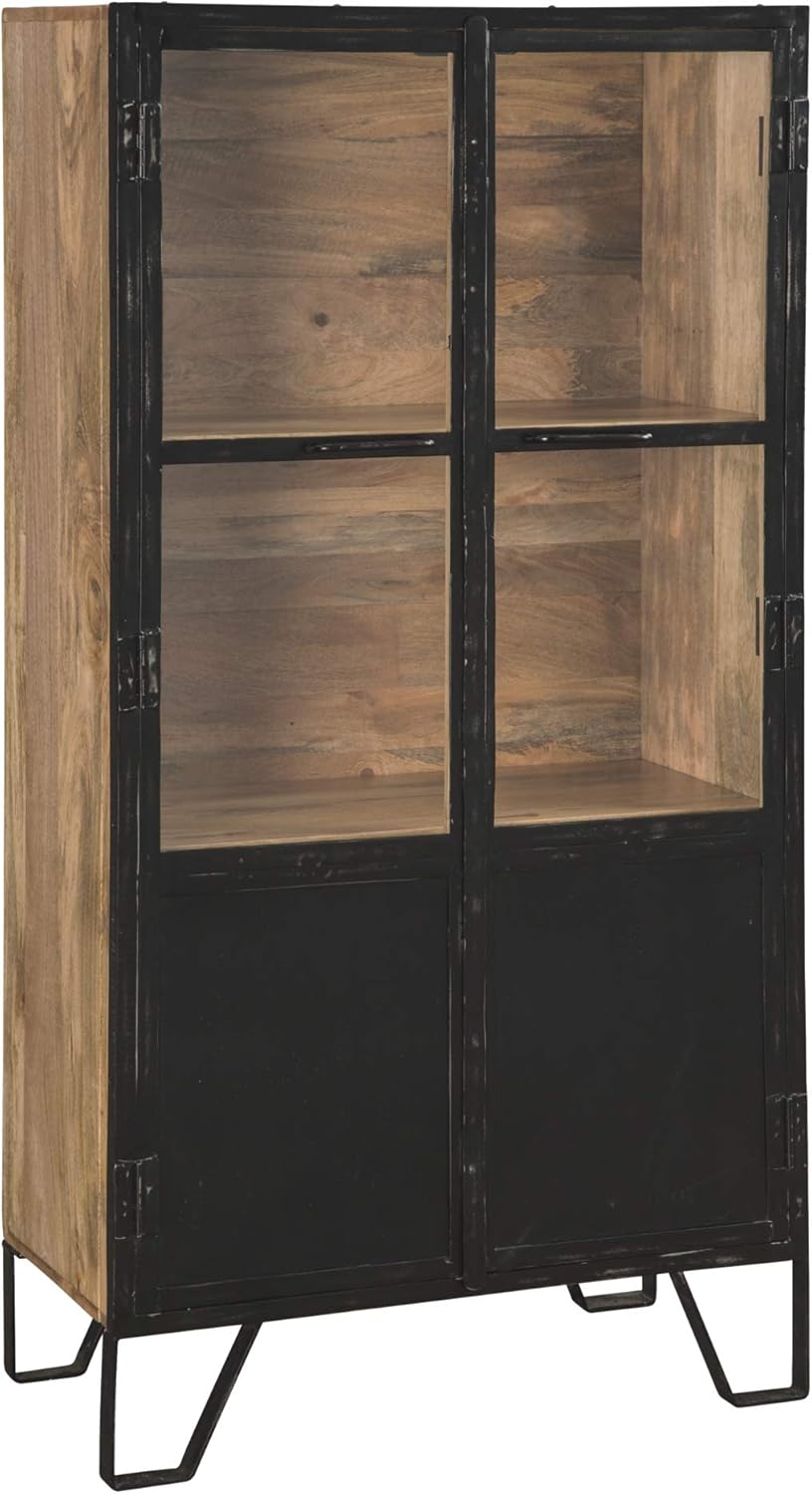 Black Brown Accent Cabinet U50249