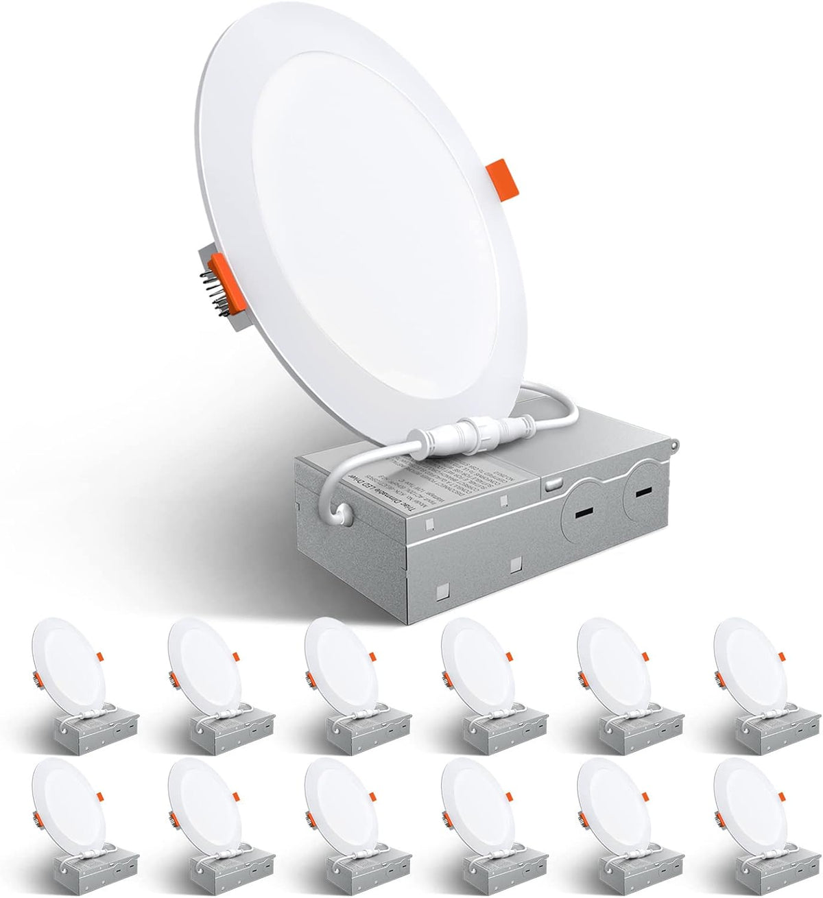 12 Pack 4 Inch Ultra-Thin LED Recessed Ceiling Light U340360