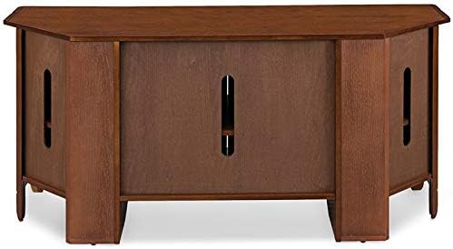 Solid Wood Corner TV Stand with Glass Storage N618