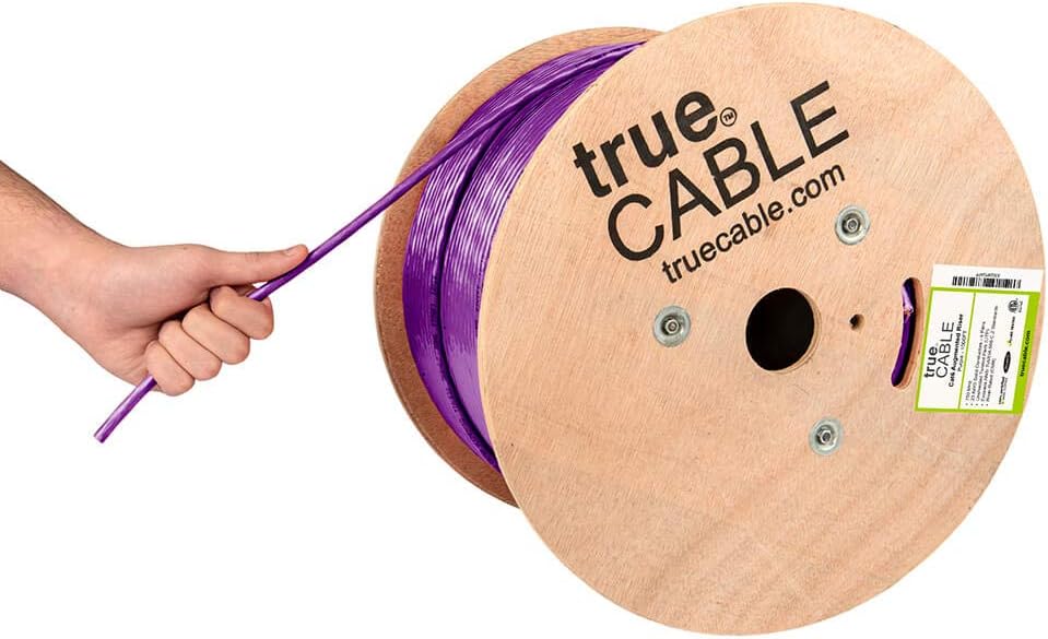 Pink 1000ft Cat6A Riser UTP Bulk Ethernet Cable J4217