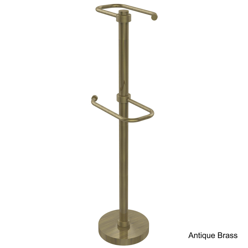 Free Standing Two Roll Toilet Tissue Stand Satin Chrome O734