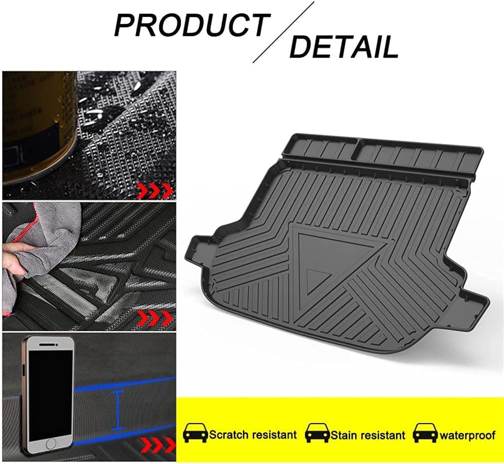 Custom Fit Cargo Mat Trunk Liner Heavy Duty Rubber Waterproof Floor Mat Pack of 2 J891