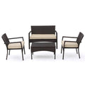 Multibrown 4 PC Outdoor Chat Set W638