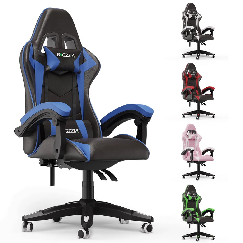 Pink Gaming Chair with Lumbar Support and Headrest L1527