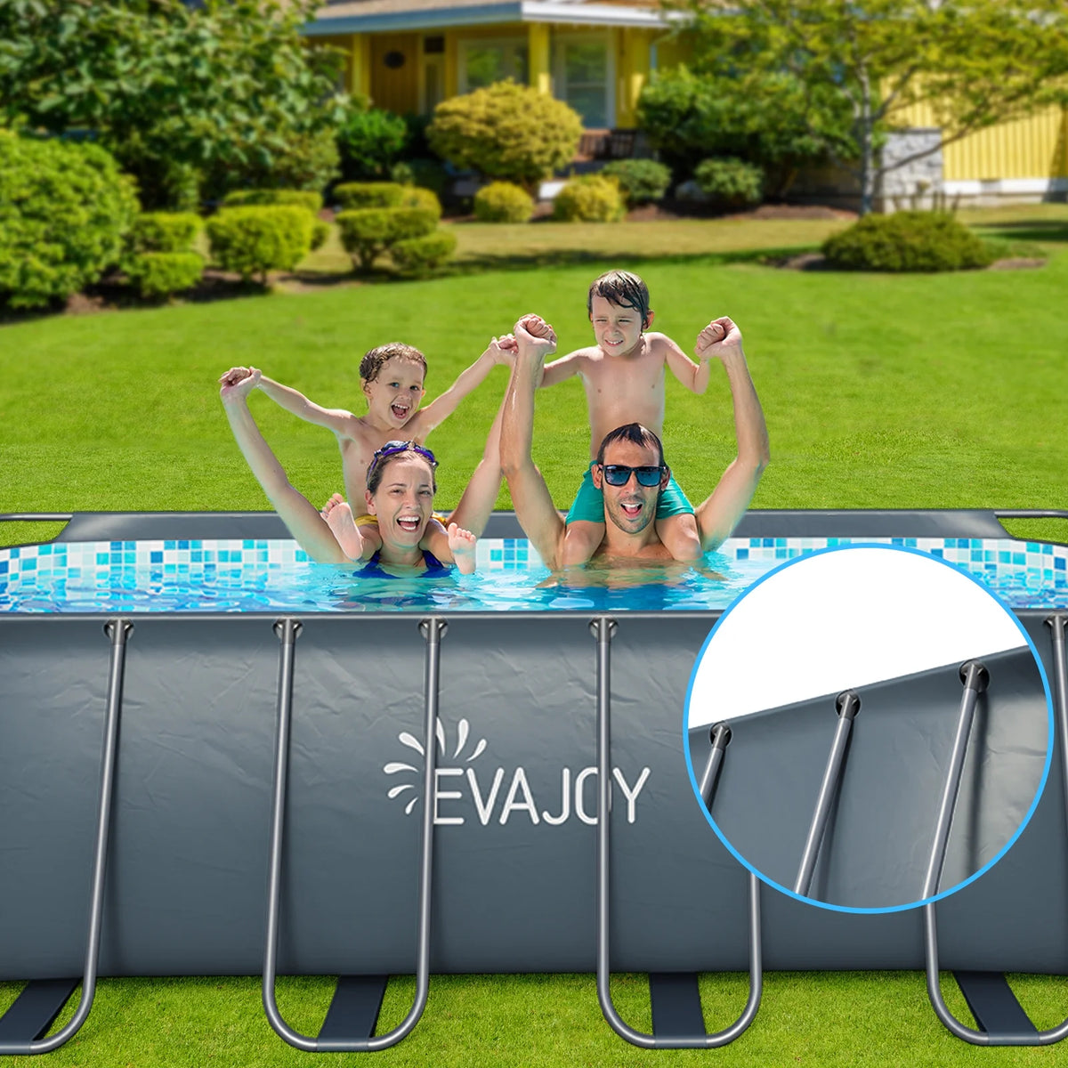 Rectangle Metal Frame Above Ground Swimming Pool R500
