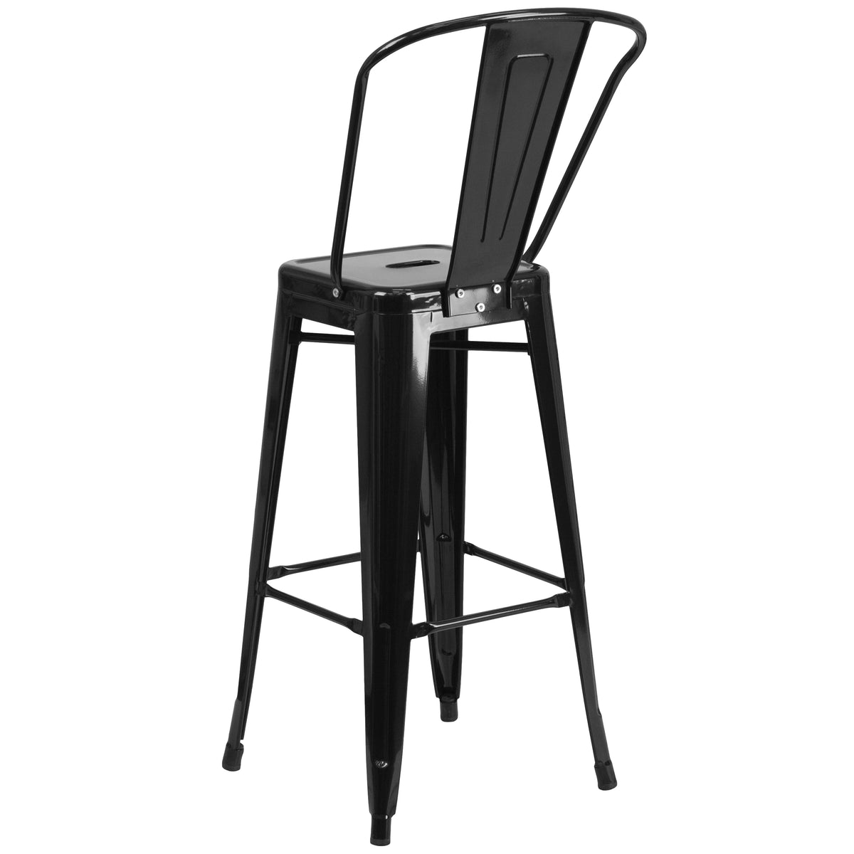 Black Antique Gold Metal Barstool 2 Stools P407