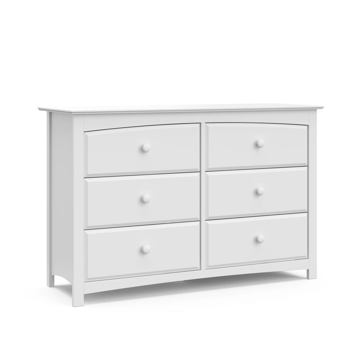 White 6 Drawer Double Dresser Z403