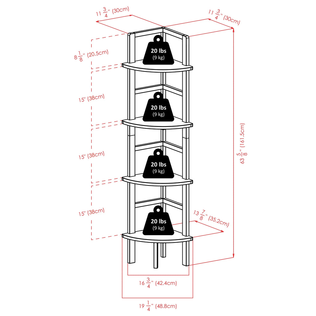 Wood Corner Baker's Rack A8257