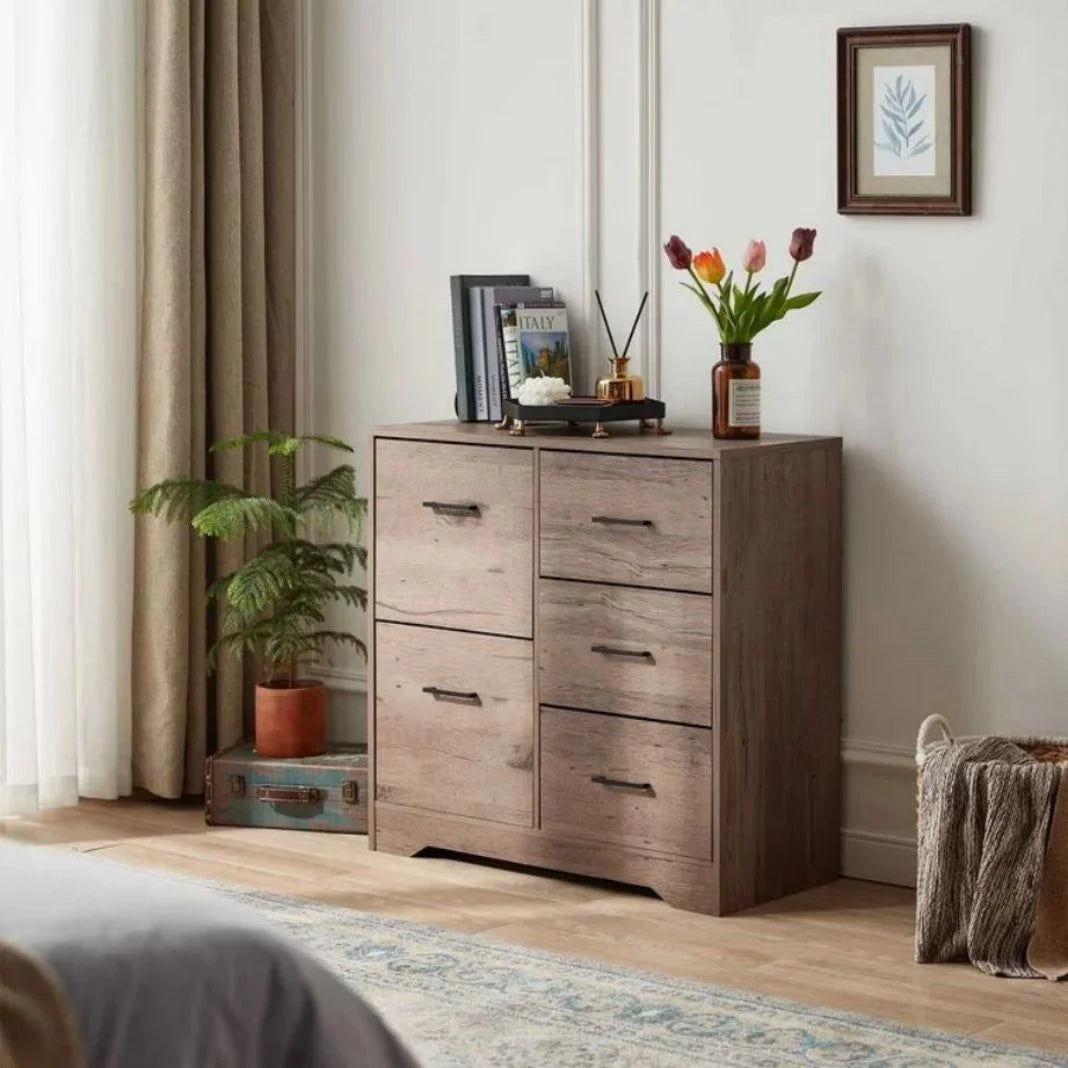 5 Drawer Brown Dresser B674138