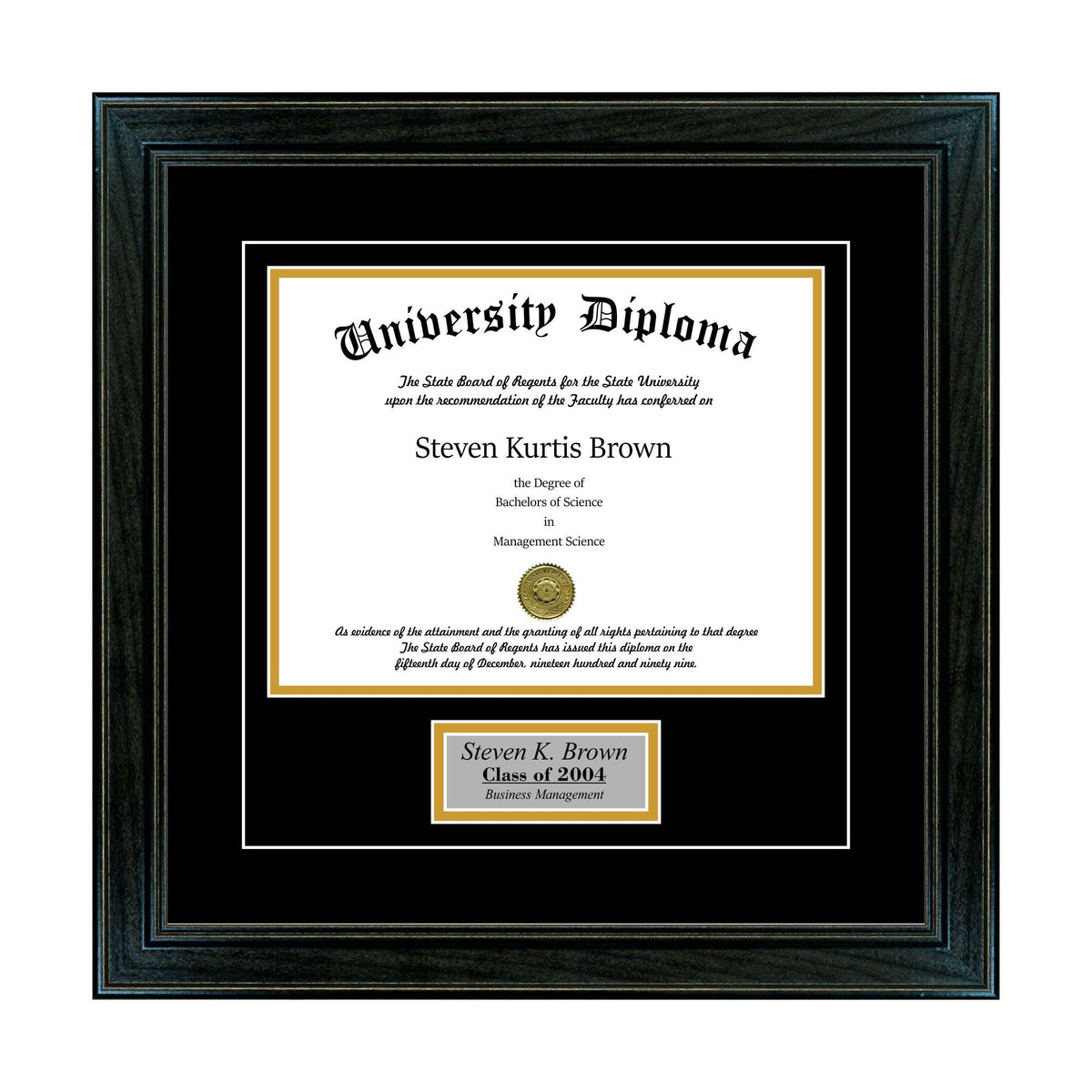 Single Diploma Frame with Double Matting I26211