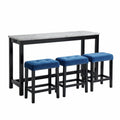White Marble Bar Table Set P7865