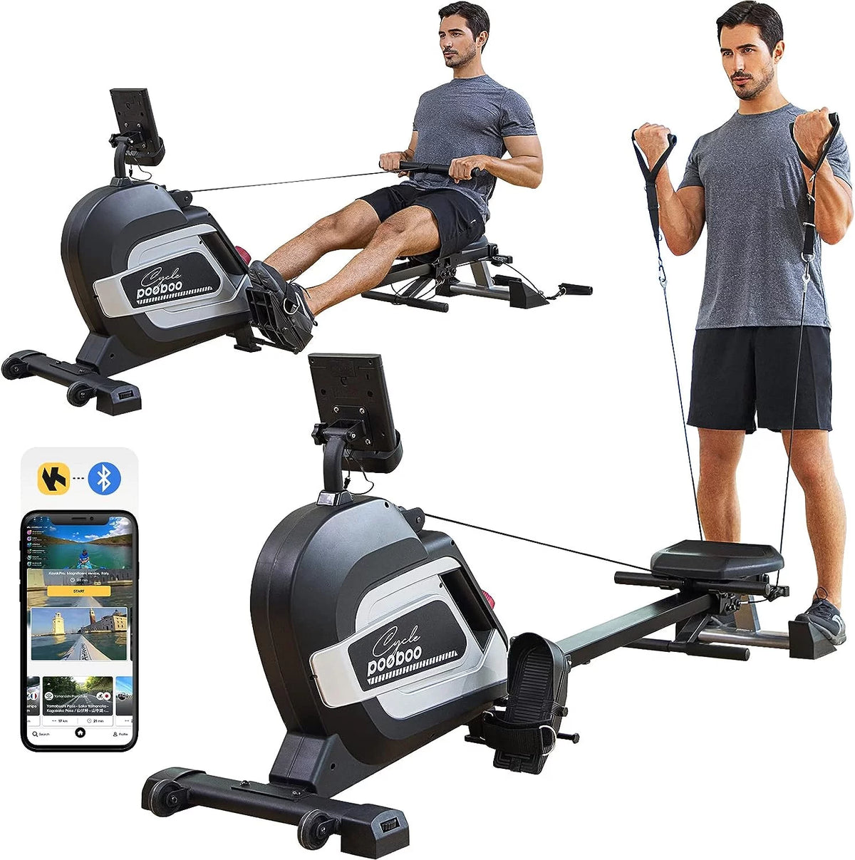 Foldable Magnetic Rowing Machine 350 LB Weight Capacity N26234