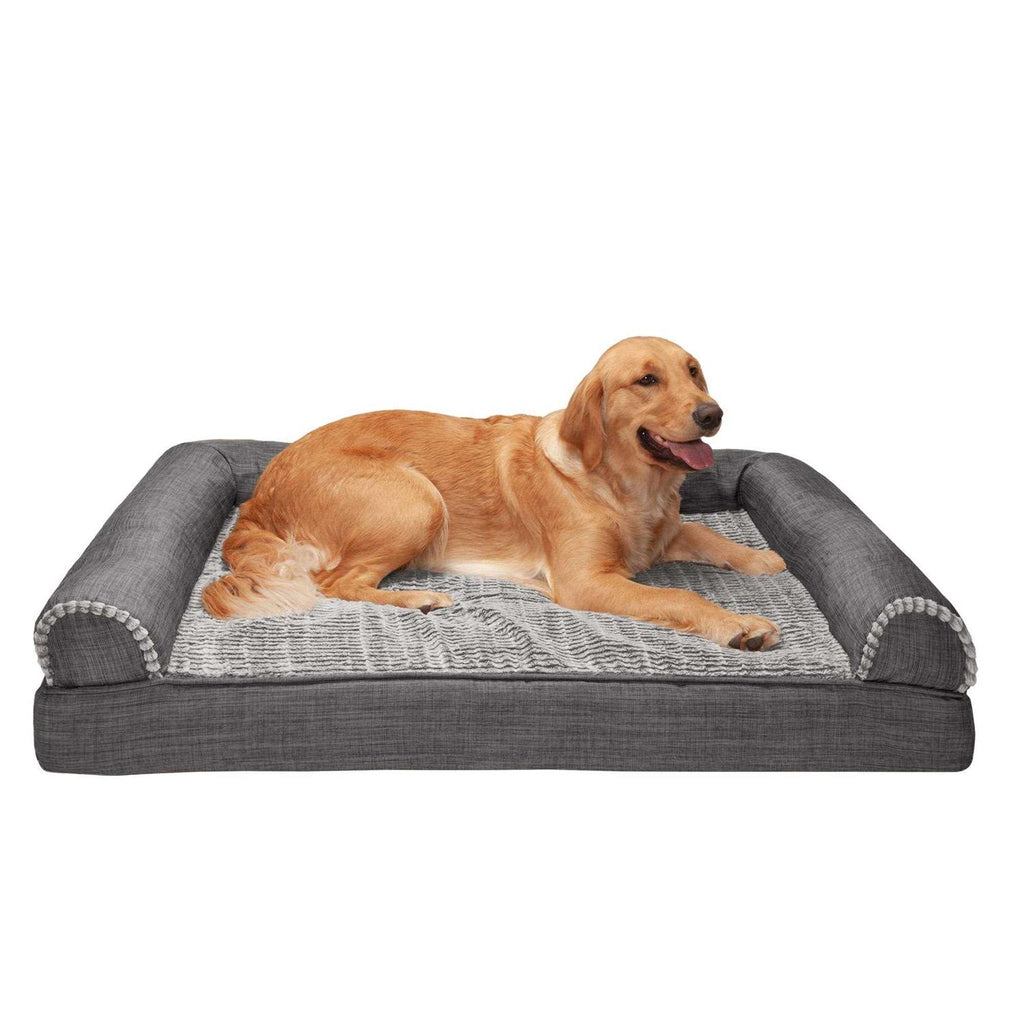 Luxe Fur & Performance Linen Sofa Bed O248