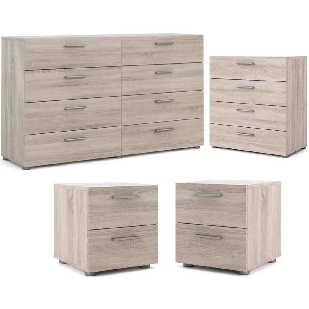 4 Piece Bedroom Set with 8 Drawer Dresser, 4 Drawer Chest, Two 2 Drawer Nightstands B477471