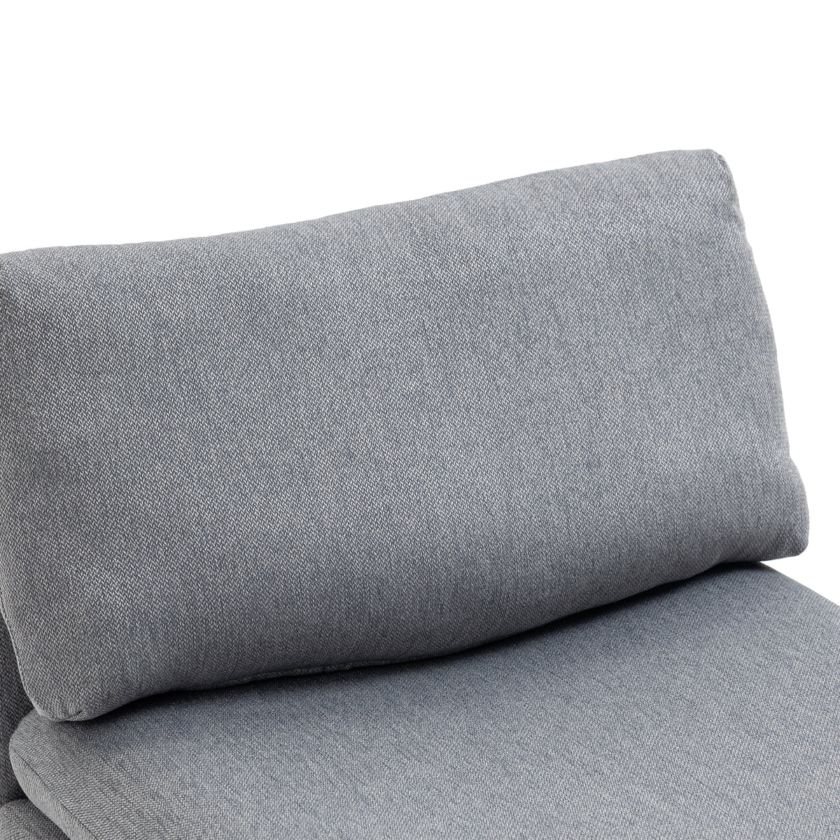 Gray Velvet Oversized Armless Chair A14367