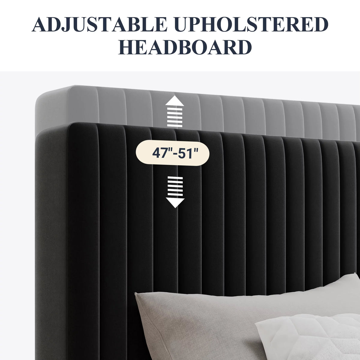 Pink Queen Size Upholstered Platform Bed Frame with Velvet Headboard D917