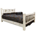 Full Size Bed with Laser Engraved Moose Design Z802
