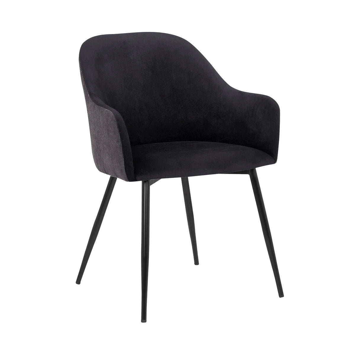 Black Dark Grey Fabric Dining Chair S62641
