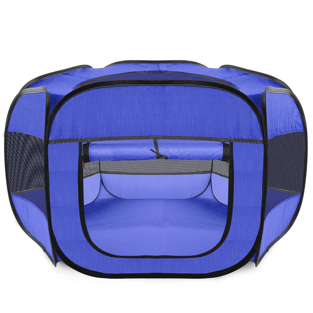 Portable Pet Playpen Dark Blue V246572