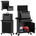 Black 5 Drawer Tool Storage Cabinet with Wheels and Lock U699