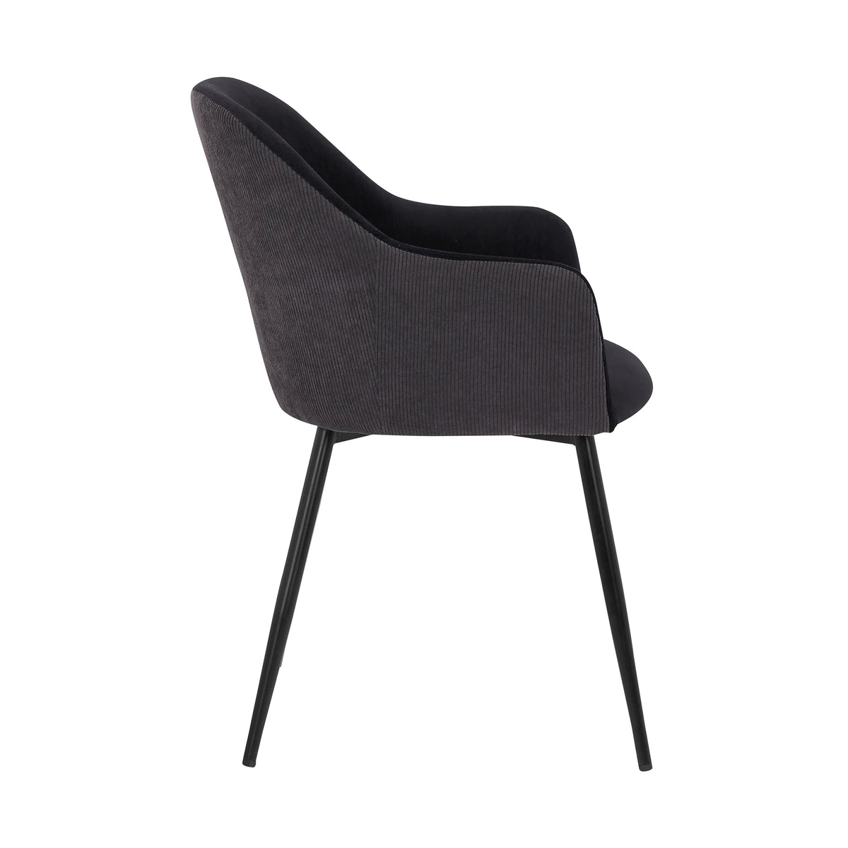 Black Dark Grey Fabric Dining Chair S62641
