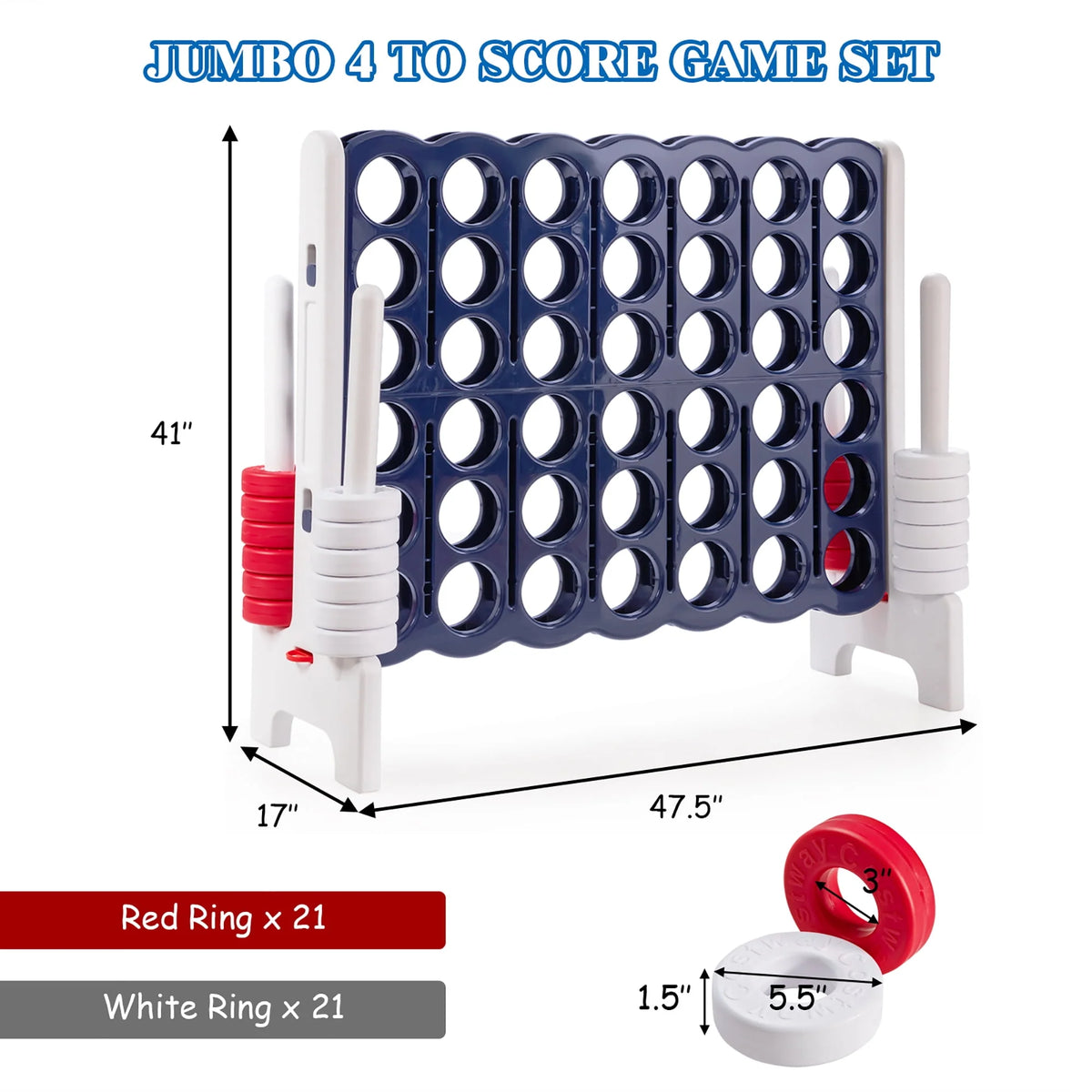 Jumbo 4-to-Score 4 in A Row Giant Game Set D494