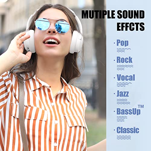 Bluetooth Headphones Over Ear, 65H Playtime, 6 EQ Music Modes, Wireless Headphones with Microphone, Foldable Lightweight Headsets, Deep Bass L126781