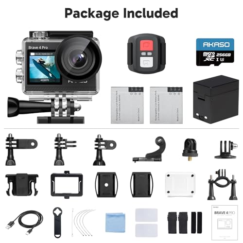 4K30 Action Camera with 256GB MicroSD U3 Card L358