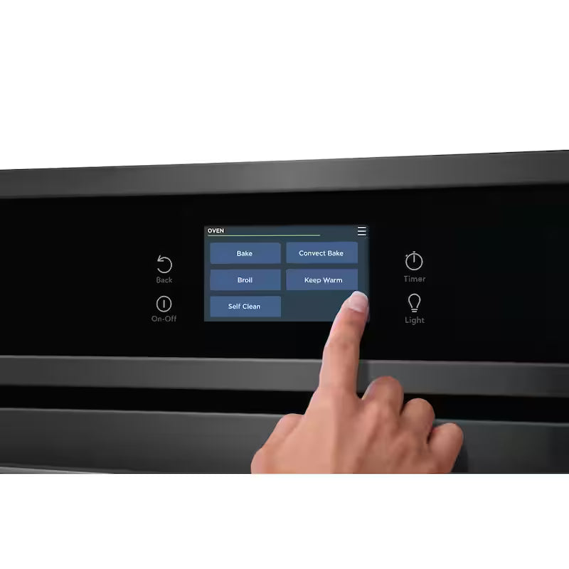 30 in. Single Electric Built-In Wall Oven with Convection in Black Stainless Steel W47973