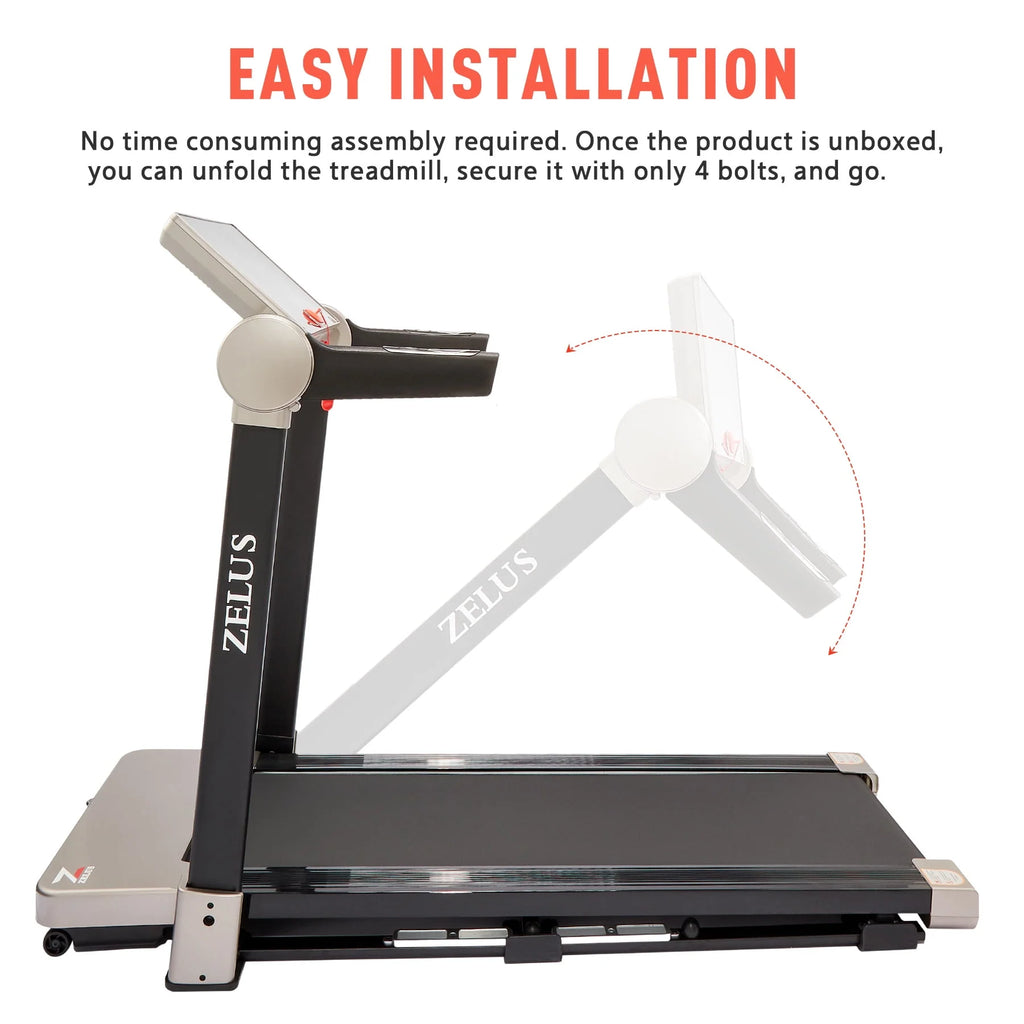 3HP Folding Treadmill with Bluetooth Speaker F720