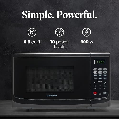 700 Watts 0.7 Cu. Ft. Retro Black Microwave Oven T579