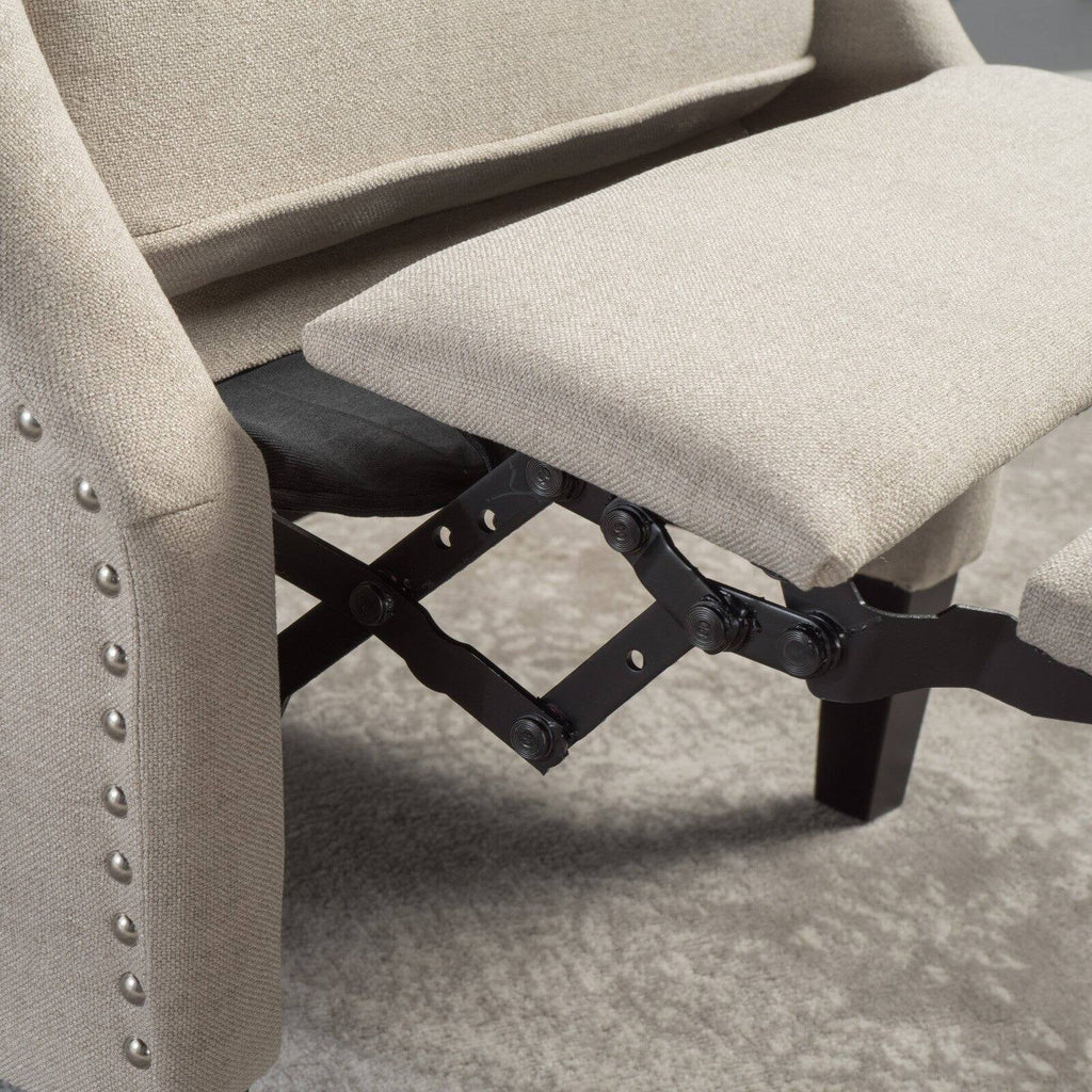 Traditional Wingback Fabric Recliner Chair H161