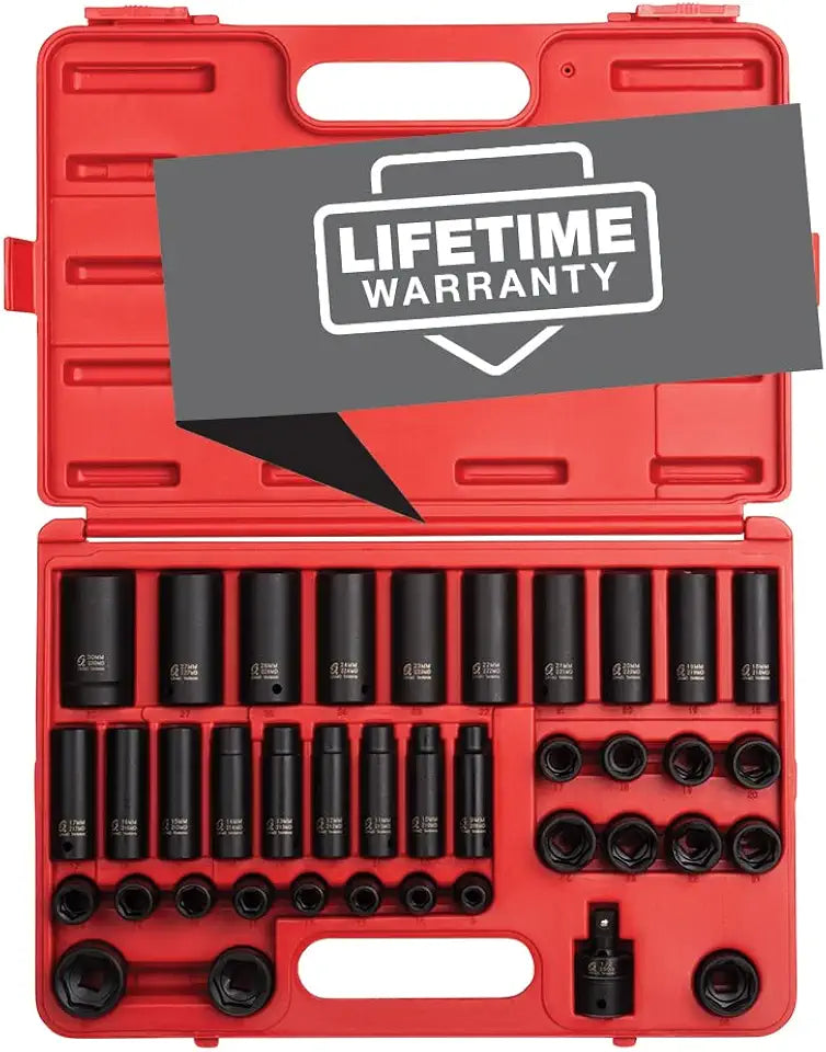 1/2 Inch Drive 39-Piece Impact Socket Set Q1553