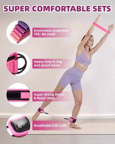 Resistance Bands Set with Cuffs, Set of 8 S667361