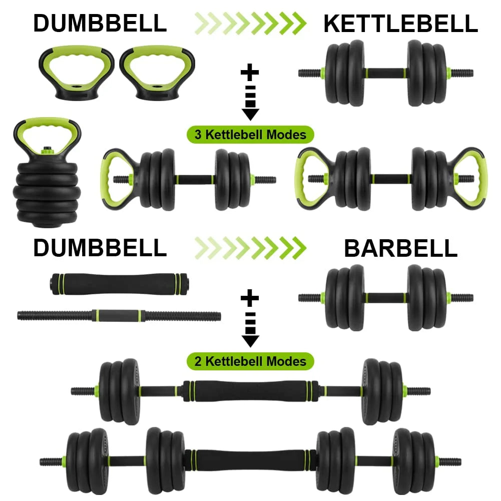 4-in-1 Adjustable Dumbbells Set I684