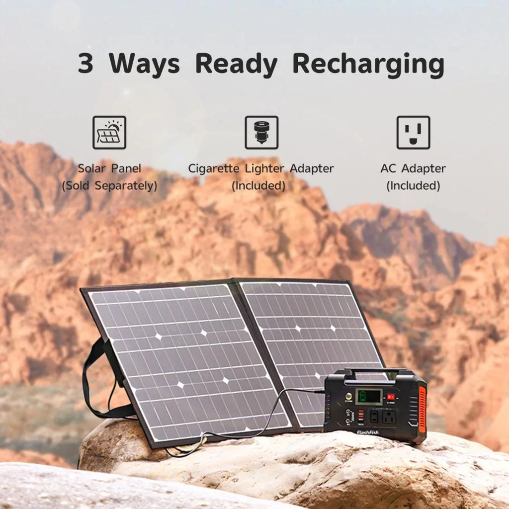 200W Portable Power Station with 50W Solar Panel W553