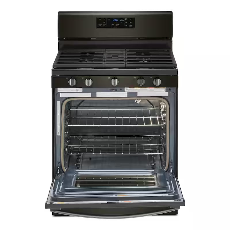 5.0 cu. ft. Gas Range with Self Cleaning in Black Stainless V836