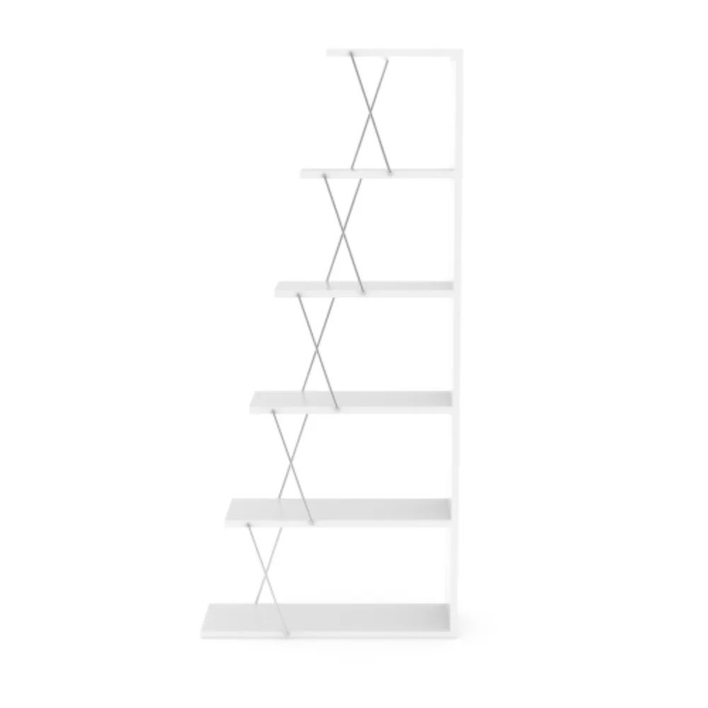 5 Tier White Ladder Bookshelf Z610287