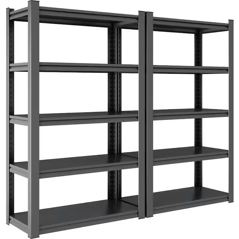 Black 5-Tier Heavy Duty Metal Storage Shelving Unit T38958