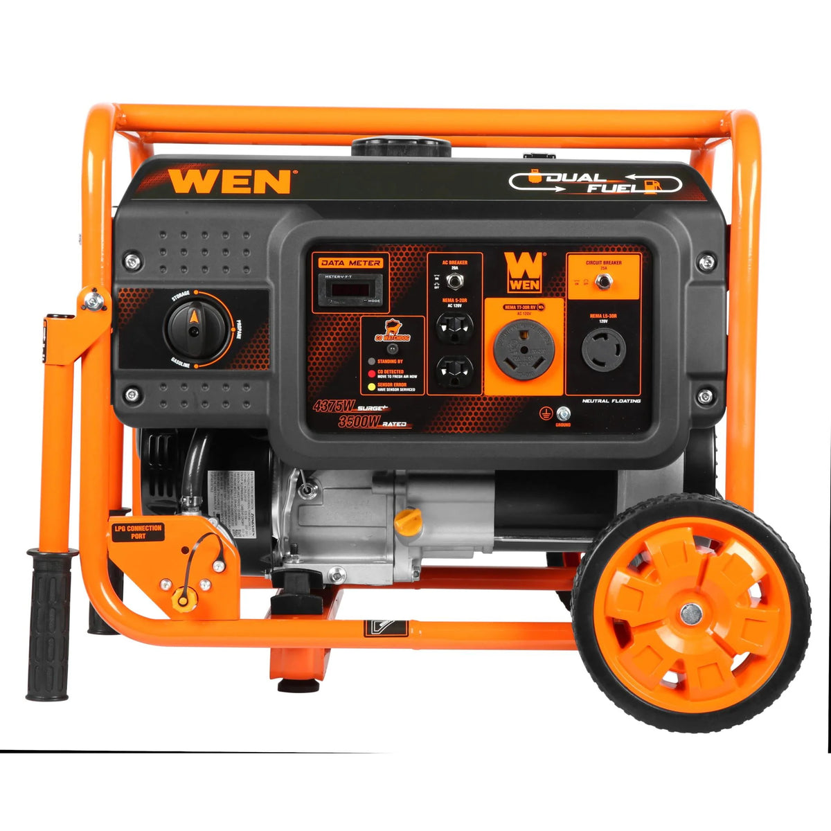 4375-Watt Dual Fuel Portable Generator with Wheel Kit L324