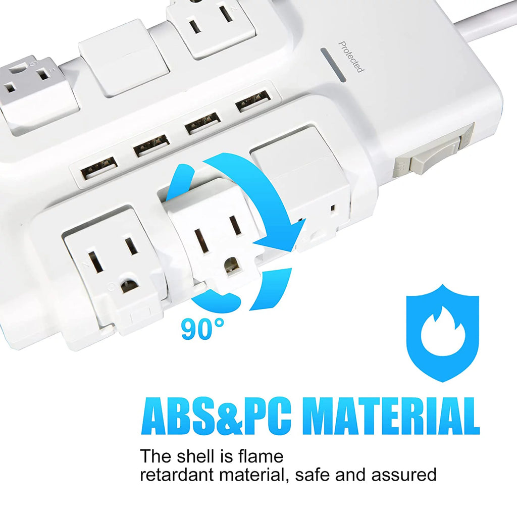 6 Outlet Surge Protector with 4 USB Ports X42540