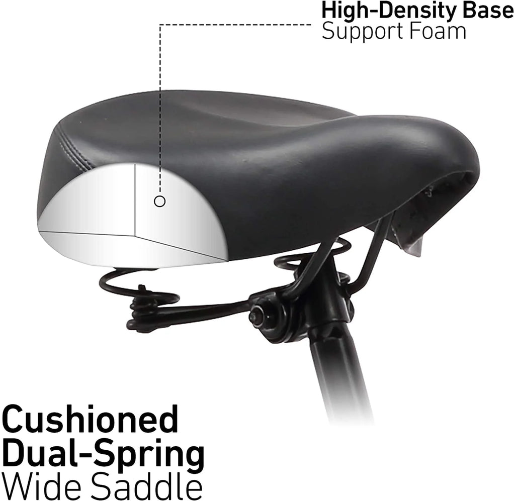 7-Speed Beach Cruiser Bicycle with Rear Rack, 26 In. Wheels, Matte Black B773396