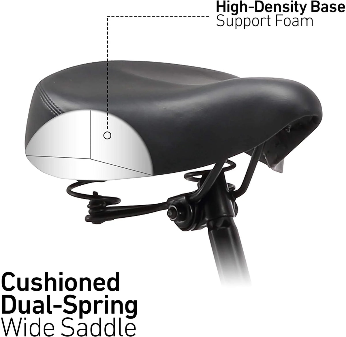 7-Speed Beach Cruiser Bicycle with Rear Rack, 26 In. Wheels, Matte Black B773396