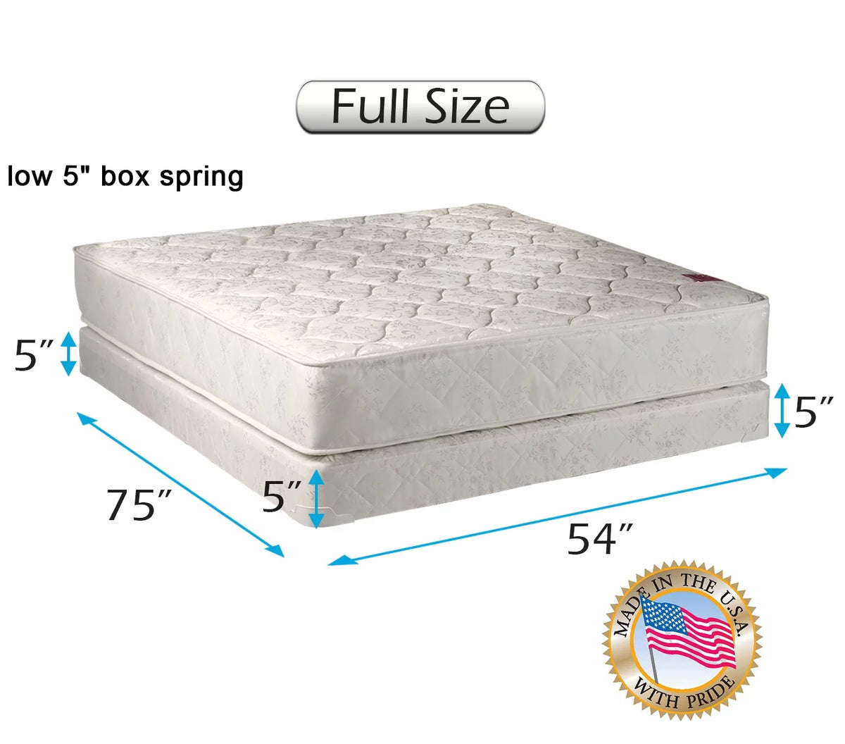 Double-Sided Mattress and Box Spring Set with Bed Frame H9102