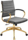 Gray Velvet Swivel Office Chair J44613